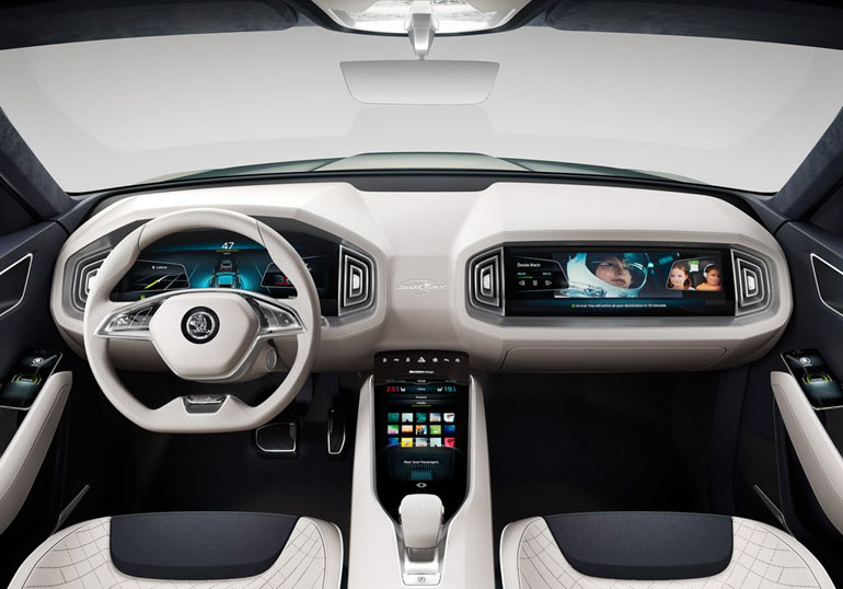 Μελλοντική καμπίνα επιβατικού αυτοκινήτου της Skoda...