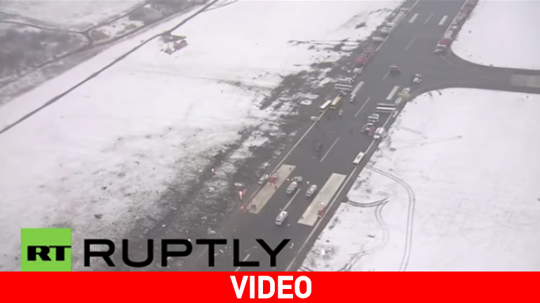 Εναέρια πλάνα: Το απόλυτο χάος στο σημείο της συντριβής