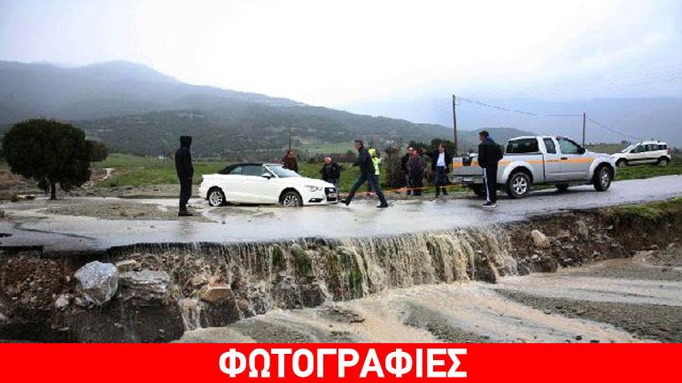 Έσπασε το φράγμα Σπαρμού στον Όλυμπο – Καταστράφηκαν καλλιέργειες