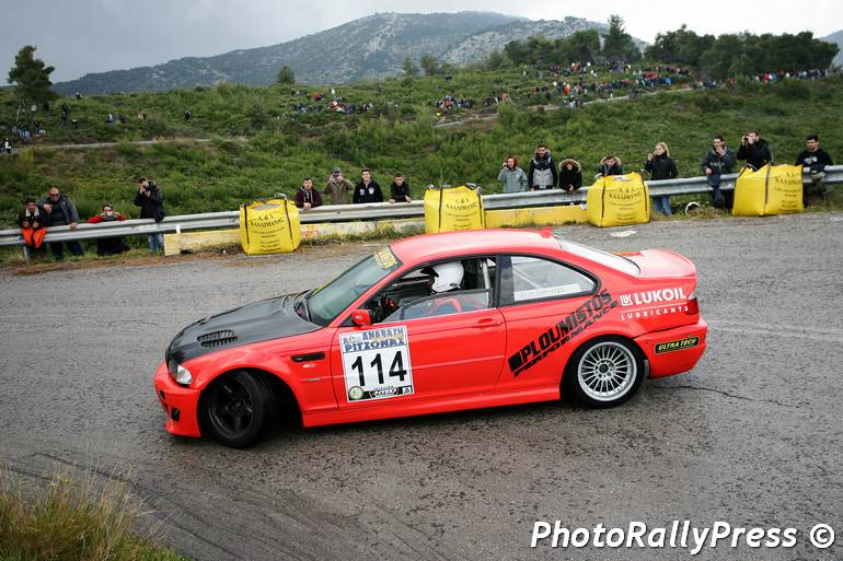 Οι πλαγιολισθήσεις είχαν την τιμητική τους (στην φωτό ο Δημήτρης Πλουμιστός)...