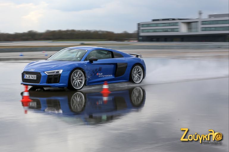 Φρενάρισμα με πολλά στο βρεγμένο!