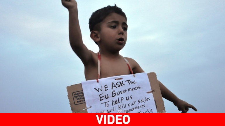 Διαδηλώσεις προσφύγων στο λιμάνι της Χίου