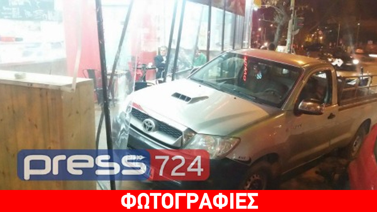 «Ατζαμής» έριξε το όχημα που είχε κλέψει πάνω σε τζαμαρία