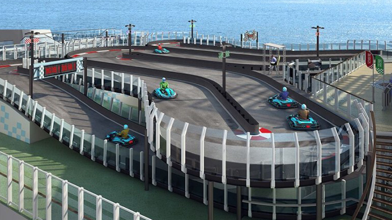 Πίστα καρτ πάνω σε πλοίο! Πίστα καρτ πάνω σε πλοίο!