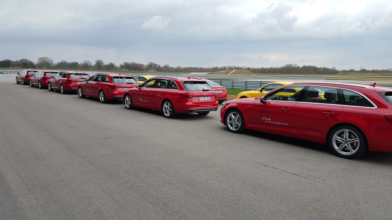 Στην πίστα της Audi μπορείς να οδηγήσεις και τις γρήγορες εκδόσεις του Audi A4 Avant...