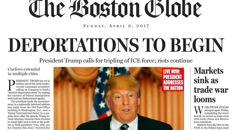 Πρωτοσέλιδο-σοκ με τον Ντόναλντ Τραμπ πρόεδρο