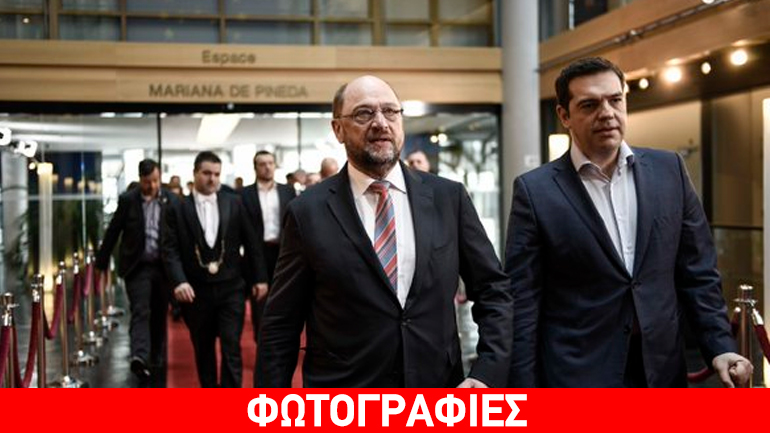 Σε εξέλιξη το τετ α τετ Τσίπρα-Σουλτς στο Στρασβούργο Σε εξέλιξη το τετ α τετ Τσίπρα-Σουλτς στο Στρασβούργο
