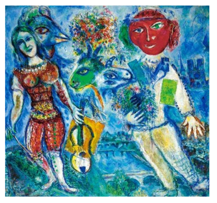 Ο πίνακας «Les Comédiens» του Σαγκάλ