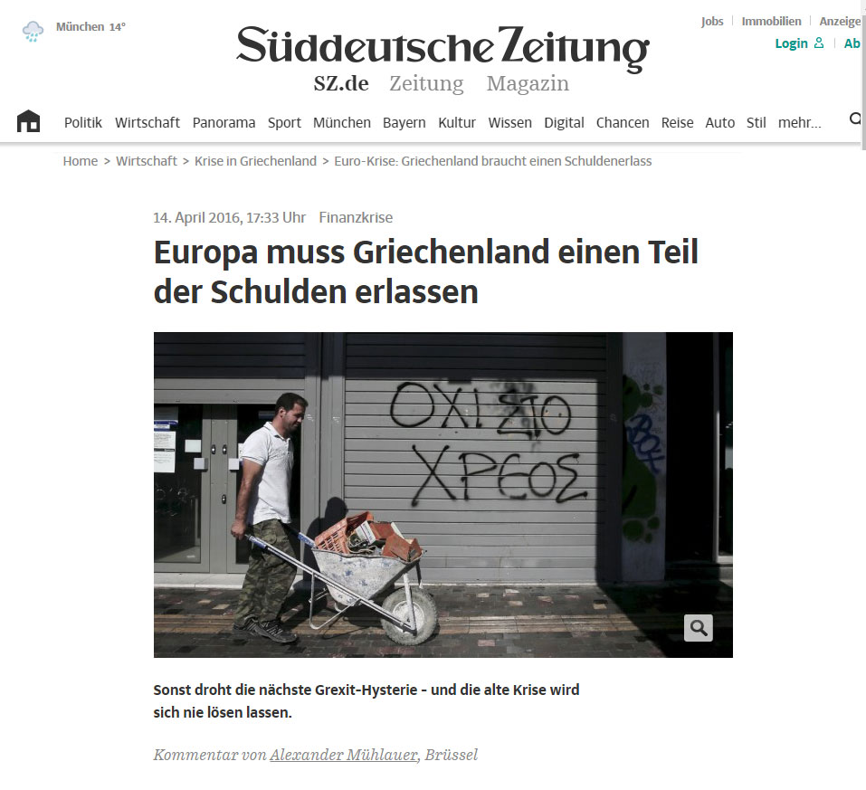 Το δημοσίευμα της Süddeutsche Zeitung