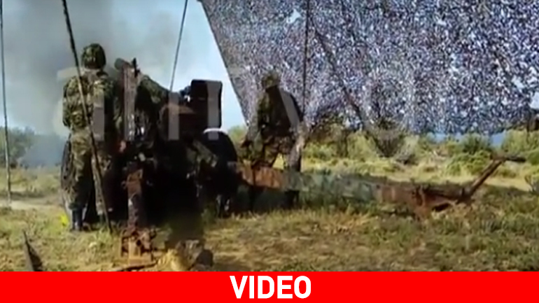 H άσκηση του Πυροβολικού στη Χίο