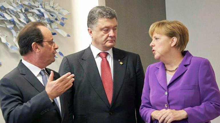 Τηλεφωνική συνομιλία Ολάντ και Μέρκελ με Ποροσένκο