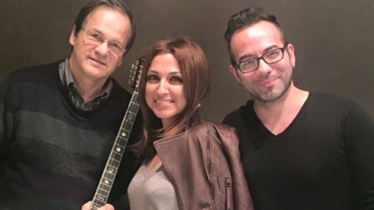 Ο Χρήστος Νικολόπουλος και η Ζωή Παπαδοπούλου στο studio