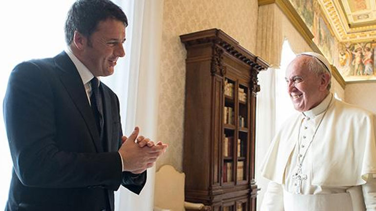 Ρέντσι: Το ταξίδι του Πάπα στη Λέσβο είναι μία δυνατή κίνηση