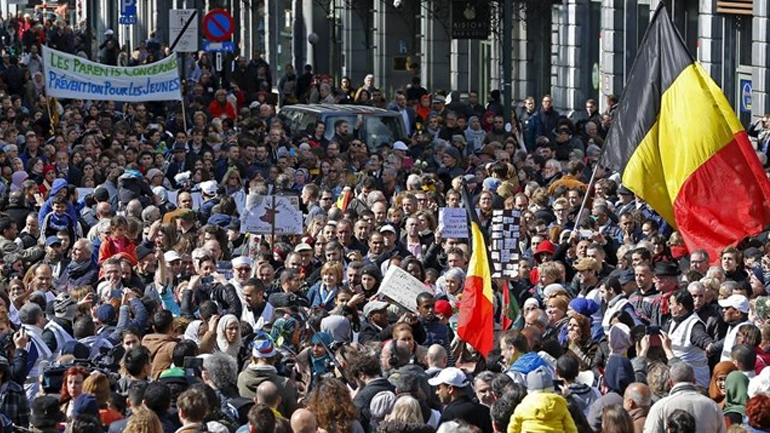 Πορεία «εναντίον του τρόμου και του μίσους» στις Βρυξέλλες