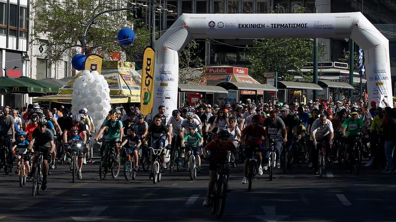 Περισσότεροι από 15.000 ποδηλάτες συμμετείχαν στον 23ο Ποδηλατικό Γύρο της Αθήνας