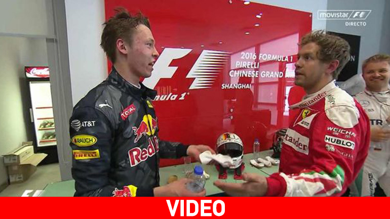 Ο Vettel εκρήγνυται με τον Kvyat