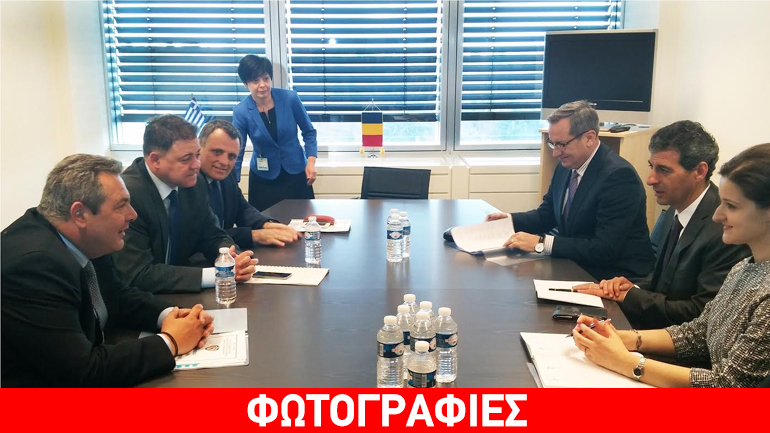 Συνάντηση Καμμένου με τους υπουργούς Άμυνας Βουλγαρίας και Ρουμανίας