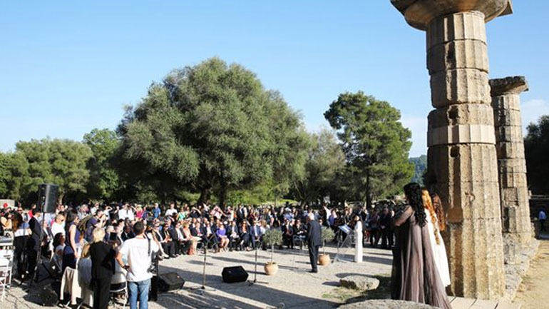 Υπεγράφη στην Αρχαία Ολυμπία η διακήρυξη της Ολυμπιακής Εκεχειρίας