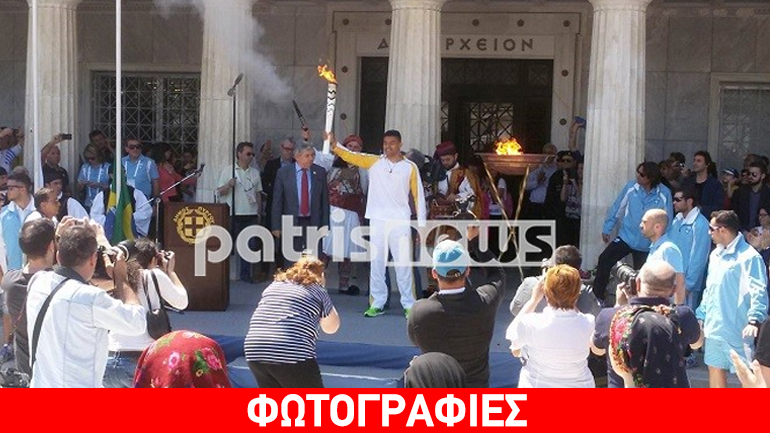 Πύργος: Θερμή υποδοχή στην Ολυμπιακή Φλόγα