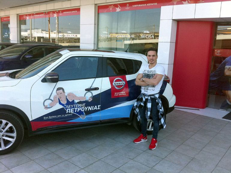 Η Nissan Νικ. Ι. Θεοχαράκης Α.Ε. στηρίζει Έλληνες αθλητές (στην φωτογραφία ο Λευτέρης Πεντρούνιας) με αυτοκίνητα που τα έχει διαμορφώσει ανάλογα...
