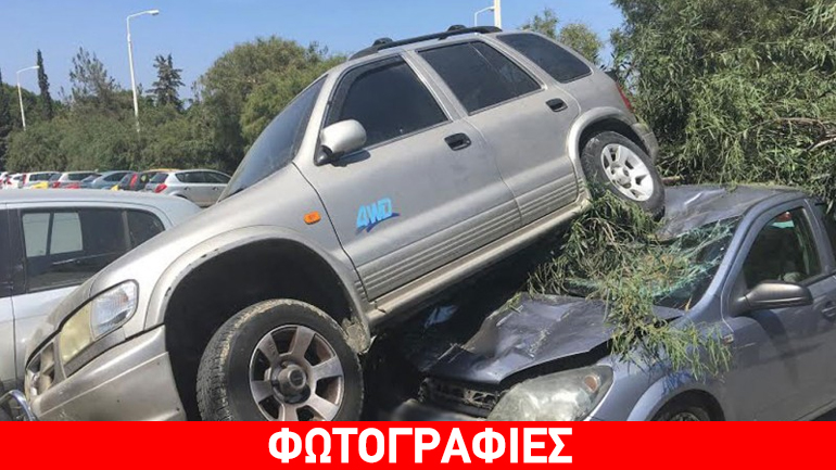 Ηράκλειο: Οδηγός «καβάλησε» σταθμευμένο όχημα