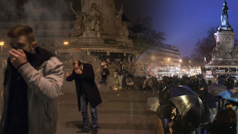 Δακρυγόνα για τους Γάλλους “Αγανακτισμένους”