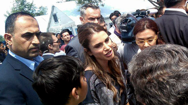 H βασίλισσα της Ιορδανίας στη Λέσβο