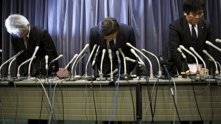 Με κατεβασμένα κεφάλια τα ανώτερα στελέχη της Mitsubishi