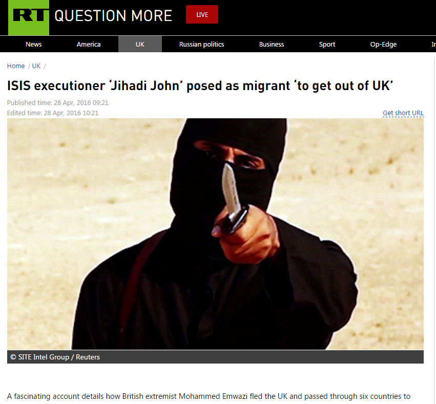 Το δημοσίευμα του Russia Today