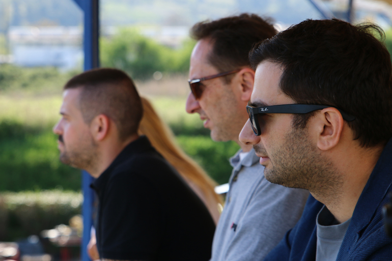 Από δεξιά: Βασίλης Σαρημπαλίδης, Μιχάλης Σταυρόπουλος και Μανώλης Σαλούρος...