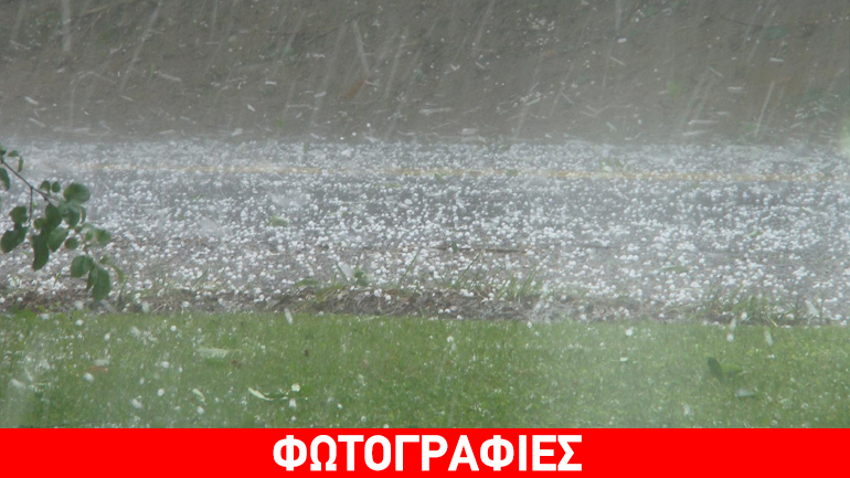 Άσπρισαν οι δρόμοι στην Καβάλα