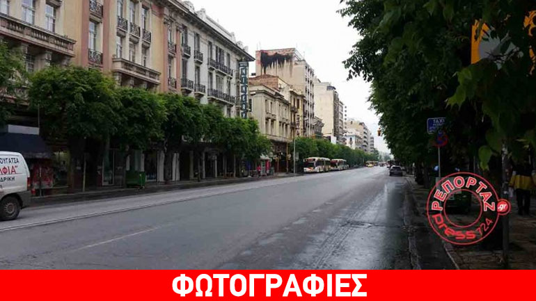 Θεσσαλονίκη: Έρημοι οι δρόμοι το πρωί της Τρίτης
