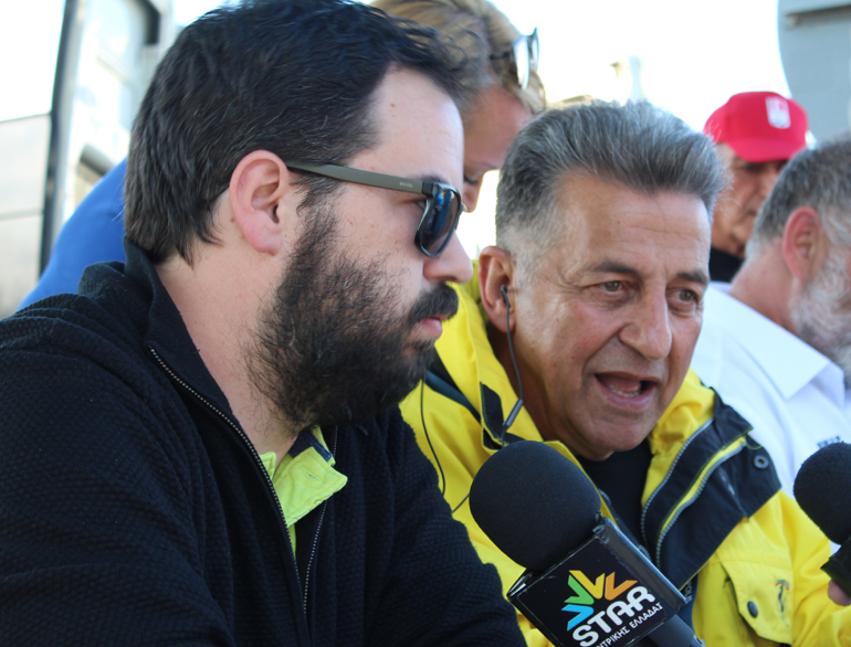 Αριστερά ο Στάθης Πετρόπουλος και δεξιά ο Στράτος Φωτεινέλης...