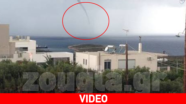 Εντυπωσιακός υδροστρόβιλος στα Χανιά