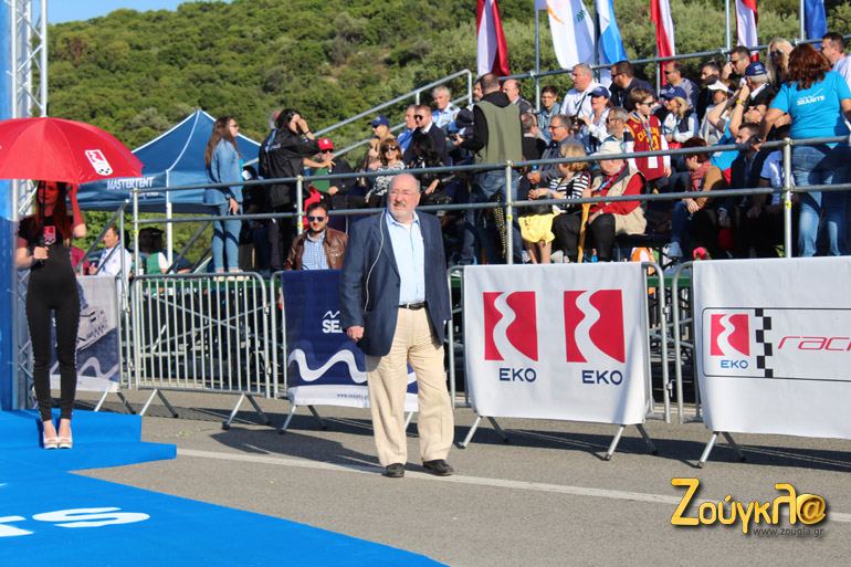 Ο Β' αντιπρόεδρος της ΟΜΑΕ Δημήτρης Βερούτης στο χώρο της εκκίνησης χωρίς... πάσο