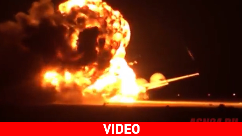 H στιγμή συντριβής ρωσικού βομβαρδιστικού