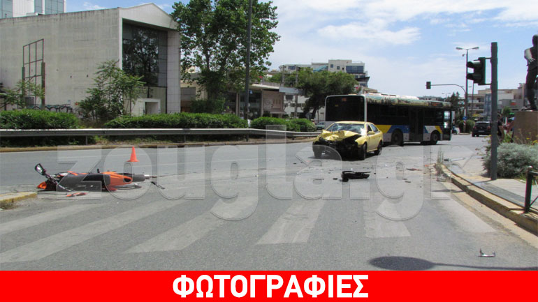 Τροχαίο ατύχημα στην Κηφισίας –  Τραυματίστηκε σοβαρά οδηγός μηχανής