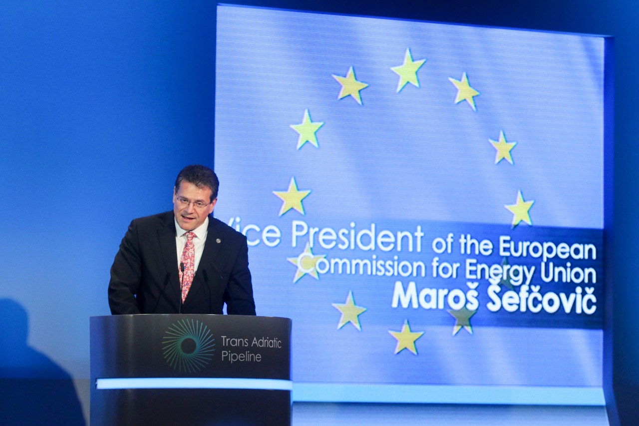 Ο αντιπρόεδρος της Ευρωπαϊκής Επιτροπής Maros Sefcovic