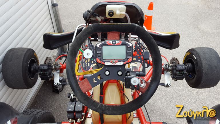 Η εικόνα που βλέπει ο οδηγός όταν κάθεται στο αγωνιστικό καρτ...