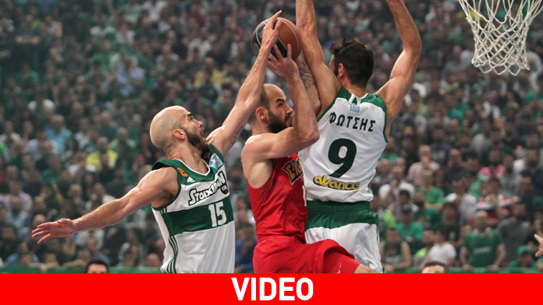 «Break» με Σπανούλη ο Ολυμπιακός 68-66 τον Παναθηναϊκό