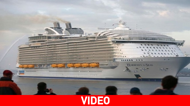 Το παρθενικό ταξίδι του Harmony of the Seas μέσω ενός drone