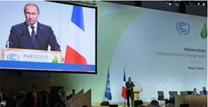 Ο Πούτιν στη Παγκόσμια Διάσκεψη για το Κλίμα στο Παρίσι, τον περασμένο Νοέμβριο