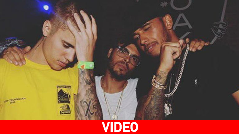 O Hamilton γιορτάζει με τον Justin Bieber