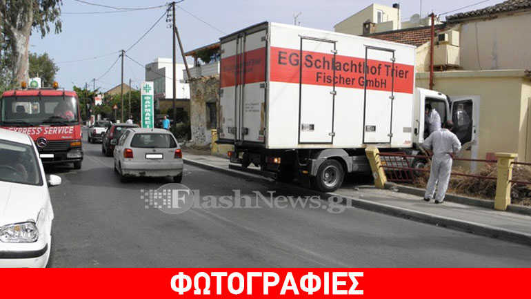 Φορτηγό μπήκε σε σπίτι στα Χανιά