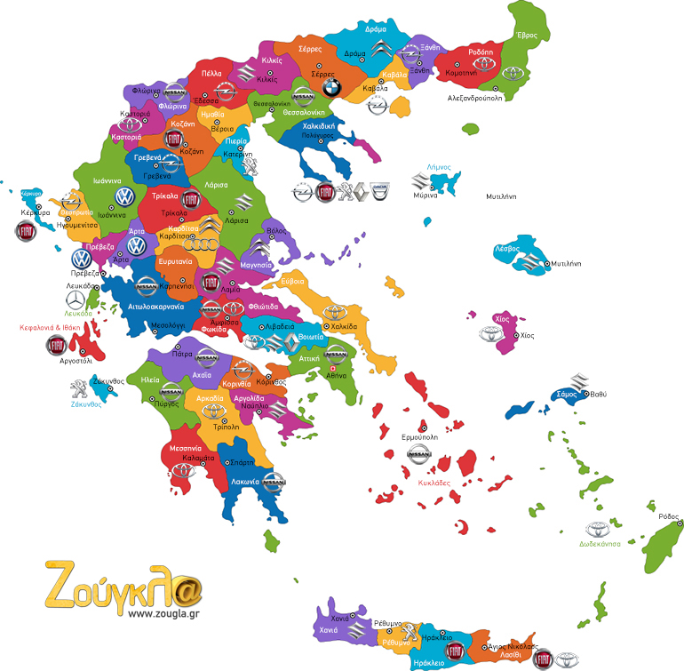 Στην παραπάνω φωτογραφία μπορείτε να δείτε την μάρκα που πουλά περισσότερο ανά νομό... (πατήστε πάνω της για να μεγαλώσει)