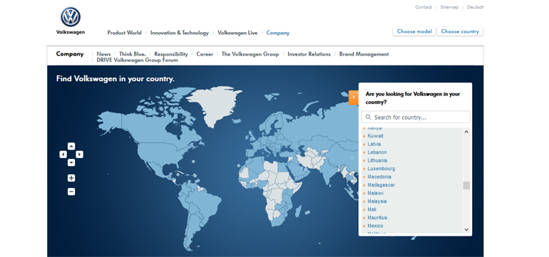 H ιστοσελίδα της VW...