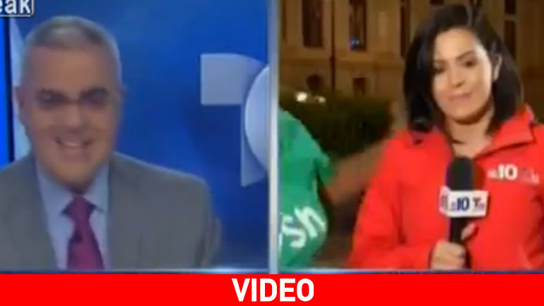 Γροθιά σε ζωντανή μετάδοση σε γυναίκα δημοσιογράφο