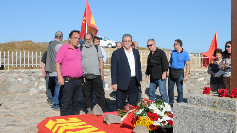 Μνημείο στον Αη Στράτη εγκαινίασε ο Δημήτρης Κουτσούμπας