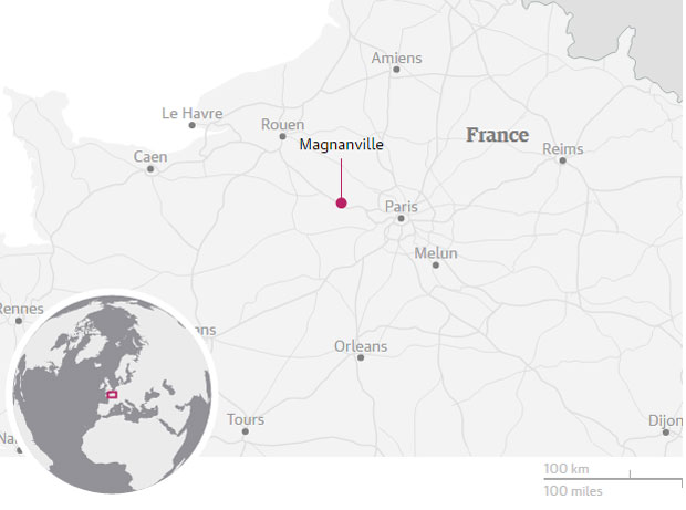 Χάρτης με το προάστιο του Παρισιού