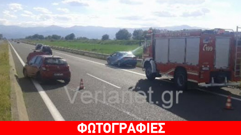 Ημαθία: Τροχαίο στην Εγνατία μεταξύ Αλεξάνδρειας – Κουλούρας